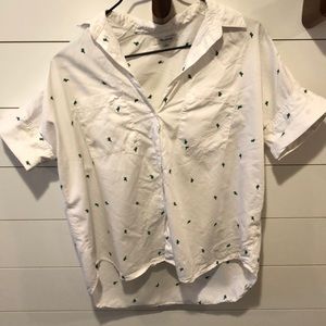 Madewell Courier embroidered cactus